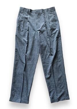 Tony Blake Men's Blue Marled Cuffed Dress Trousers 38/34 NWT